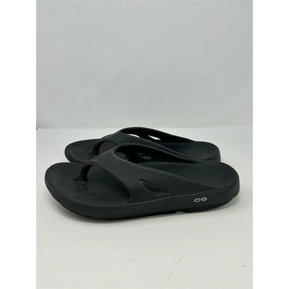 OOFOS OOriginal Recovery Flip Flops Sandals Black Unisex Comfort Size 13